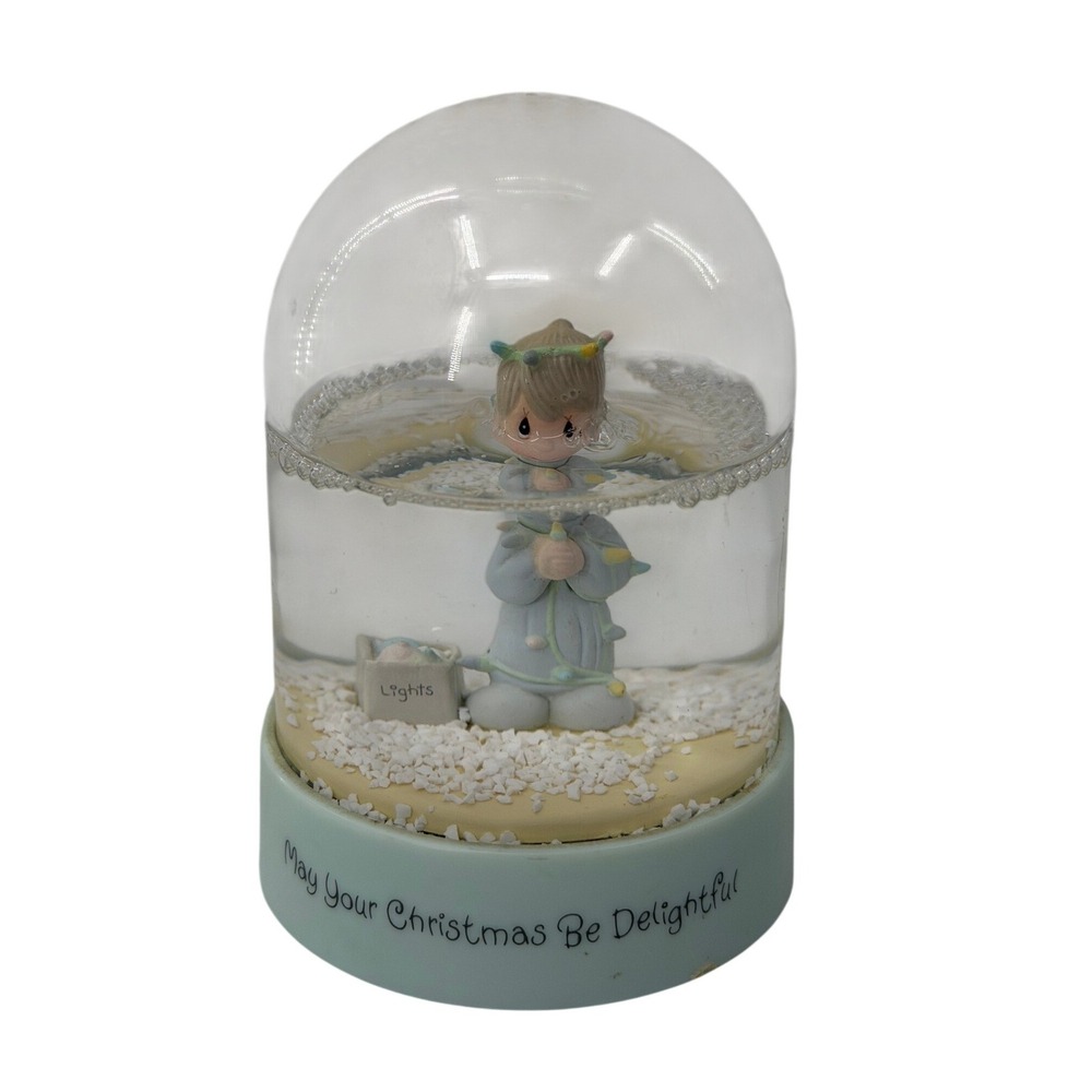 Precious Moments Christmas Water Globe May Your Christmas Be Delightful 1997